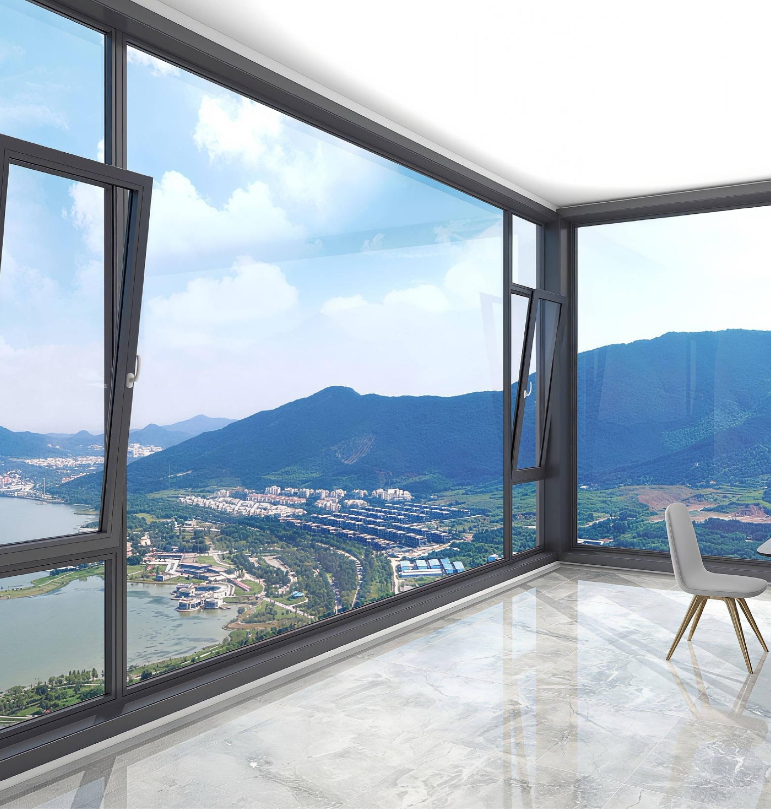 Architectural aluminum windows and facade systems